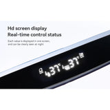 Closeup of LED display panel showing real-time temperature and status indicators on the smart toilet