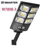 W789B-3 model – 6-panel solar LED light with wide-angle lens setup