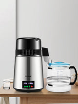 SucceBuy 4L Water Distiller Purifier Filter 1 L/H Distilling Speed Dispenser Drinking Bottle Softener Touch Screen Home Use