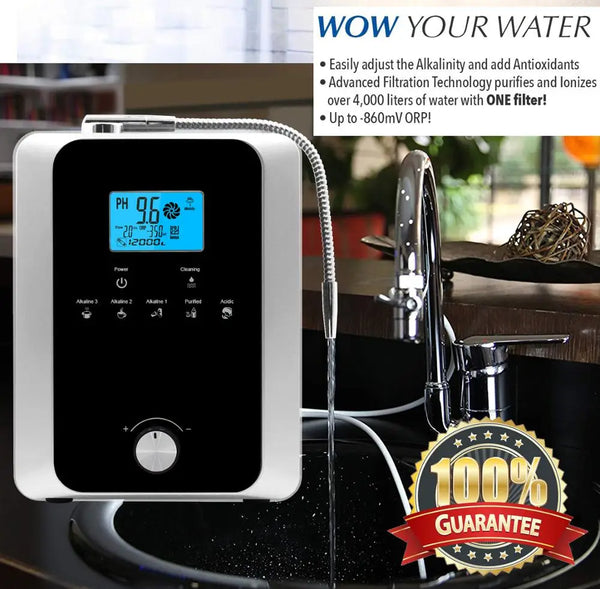 11plates Hight Quality Water Ionizer Hydrogen water Generator pH 3-11.0 Alkaline Acid Water Filter ORP-800 Auto-Cleaning Touch