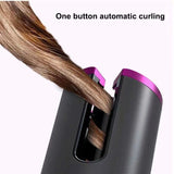 Wireless Electric Hair Curler Portable Travel Home Use 6 Timing 6 Temp. LED Cordless Automatic Hair Curler for Curls or Waves