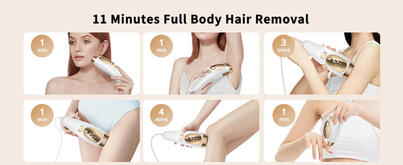 IPL Hair Removal Unlimited Flashes 9 Gears Laser Ice-Cooling Painless Electric Depilator For Men Women Body Bikinis intimate