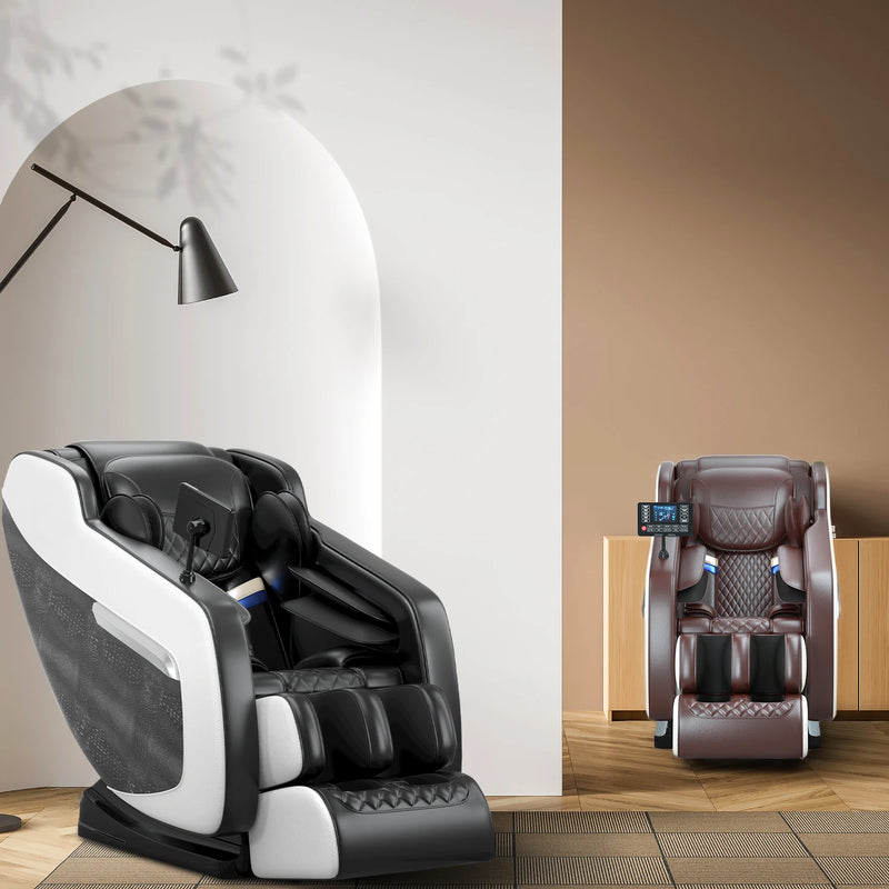 4D Zero Gravity Full Body Massage Chair with Heat, Airbags, Bluetooth Music & Shiatsu Recline
