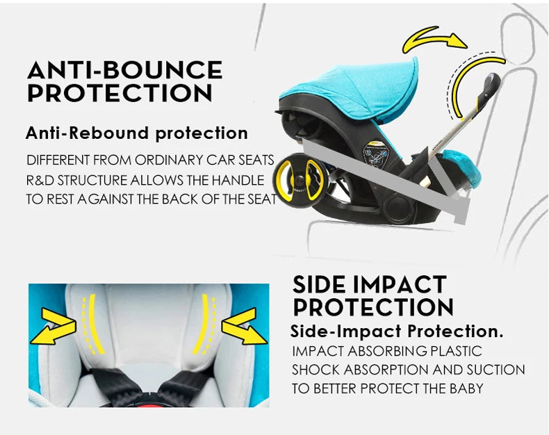 Baby Stroller Multifunctional Car Seat 3 in 1 For Newborn Prams Infant Buggy Safety Cart Carriage
