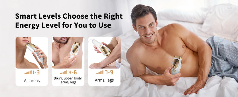 IPL Hair Removal Unlimited Flashes 9 Gears Laser Ice-Cooling Painless Electric Depilator For Men Women Body Bikinis intimate