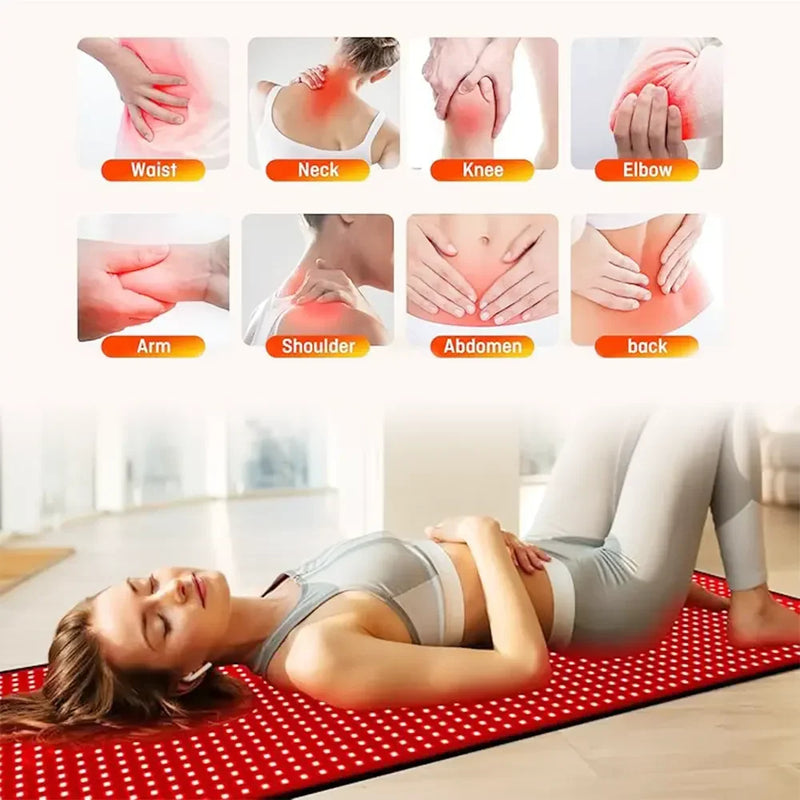 Red Light Therapy Mat for Body, Infrared Light Therapy Pad 660nm  850nm  Infrared Light Therapy Wrap Belt Knee Brace for Knee
