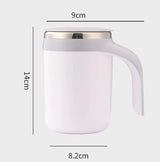 Portable Automatic Stirring Cup Mug Rechargeable Coffee Electric Stirring Stainless Steel Magnetic Rotating Blender Stirring Cup