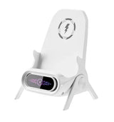 Desktop Vertical Holder Magnetic Wireless Charger Mobile Phone Stand Unique Mini Chair Shape Tablet Phone Fast Charging Station