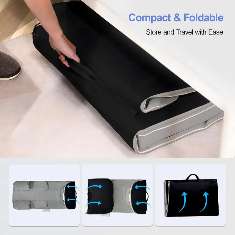 Full-Body Massage Mat with Heat & Stretching | Quiet Foldable Massager Mattress for Relaxation