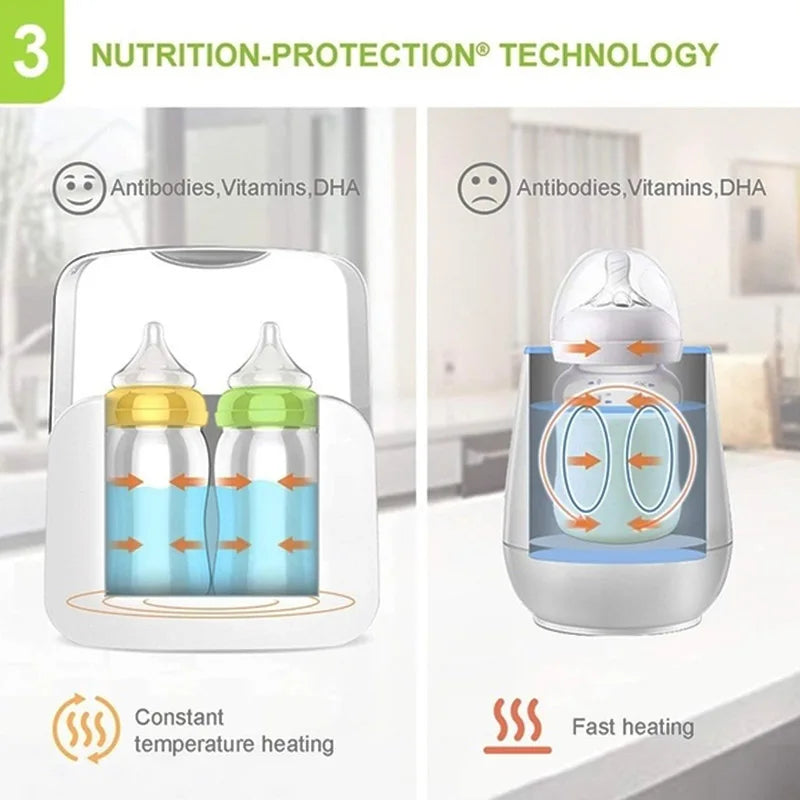 Automatic Intelligent Thermostat Milk Bottle Heater Baby Bottle Warmer Bottle Sterilizer Disinfection LED 2 IN 1 Milk Sterilizer
