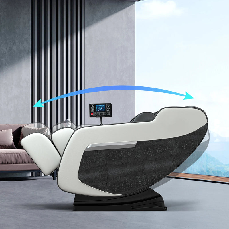 4D Zero Gravity Full Body Massage Chair with Heat, Airbags, Bluetooth Music & Shiatsu Recline