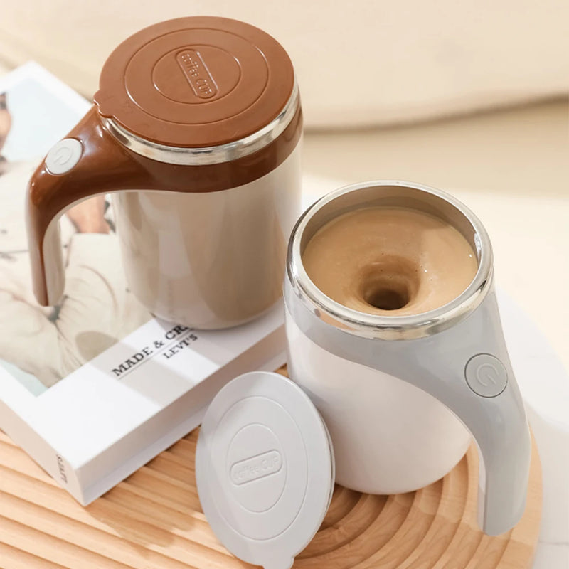 Portable Automatic Stirring Cup Mug Rechargeable Coffee Electric Stirring Stainless Steel Magnetic Rotating Blender Stirring Cup