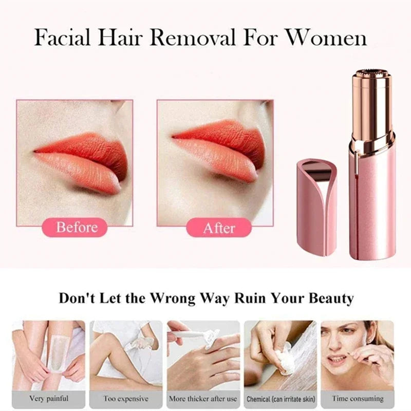 USB charging epilator face hair removal lipstick Shaver electric eyebrow trimmer women hair remover mini Shaver Epilator