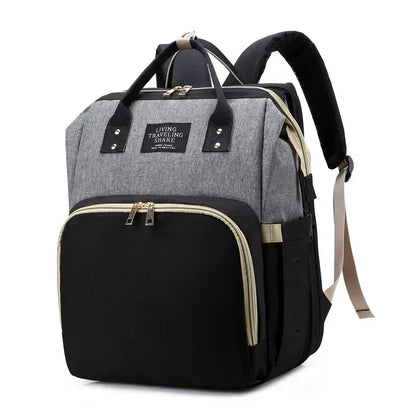 Diaper Backpack with Foldable Crib | Large Capacity