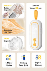 Wearable Breast Pump  Portable Low Noise Breastfeeding Pump with 4 Modes 15 Levels Double Electric Breast Milk Pump