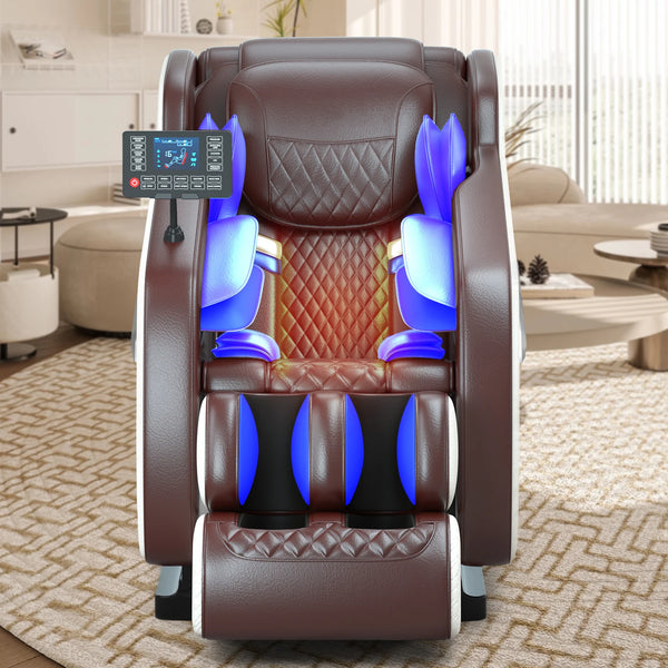 4D Zero Gravity Full Body Massage Chair with Heat, Airbags, Bluetooth Music & Shiatsu Recline