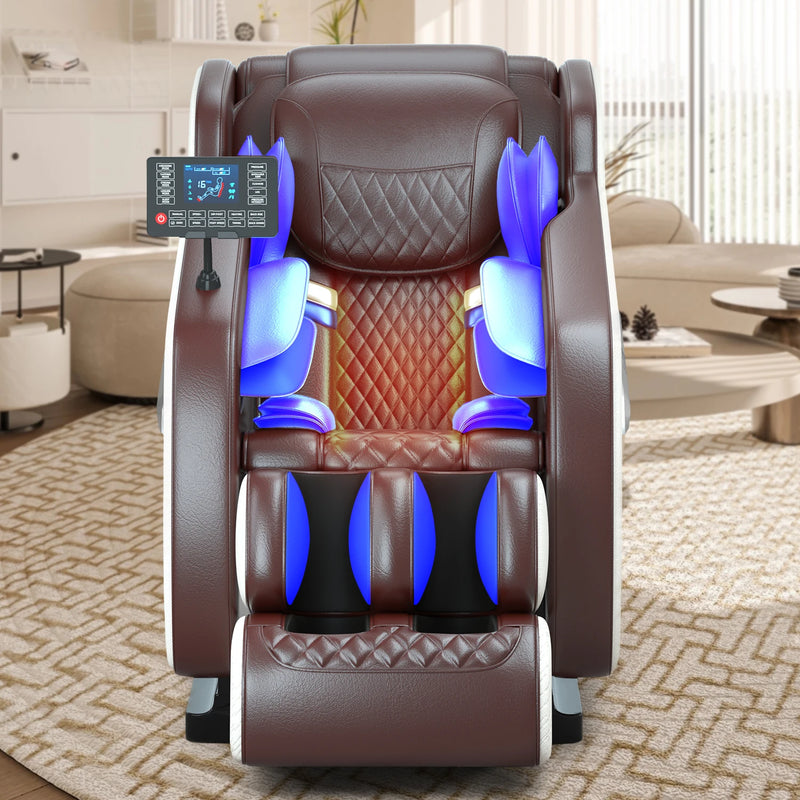 4D Zero Gravity Full Body Massage Chair with Heat, Airbags, Bluetooth Music & Shiatsu Recline