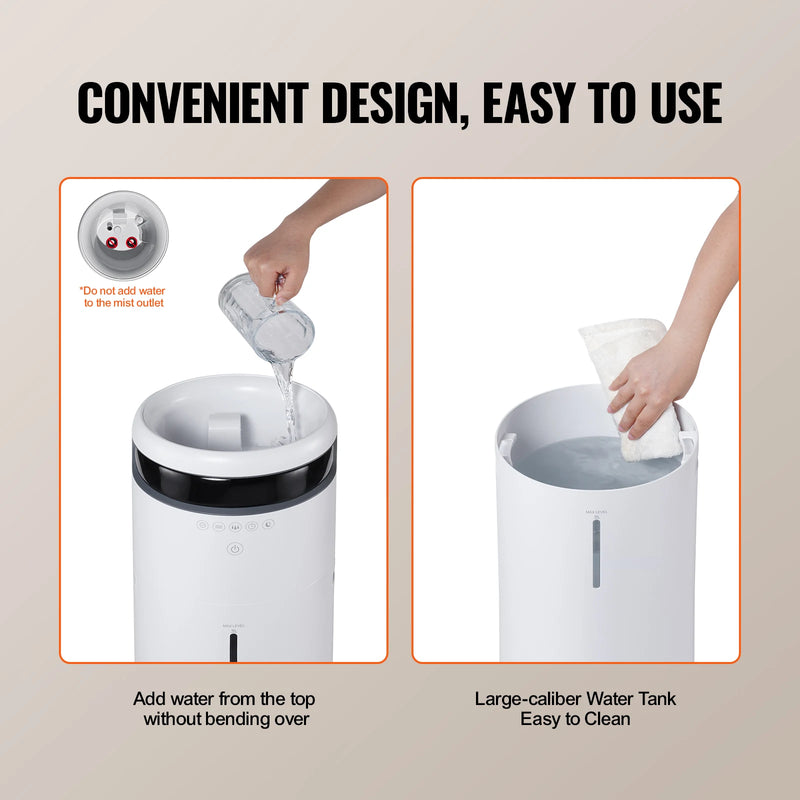 SucceBuy Humidifier for Home Large Room Commercial Humidifier for Whole House 16L Water Tank 12h Timer Auto Shut-Off Greenhouse