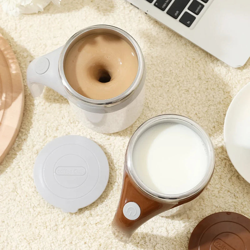 Portable Automatic Stirring Cup Mug Rechargeable Coffee Electric Stirring Stainless Steel Magnetic Rotating Blender Stirring Cup