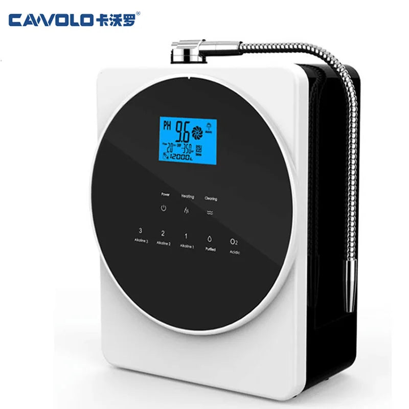 CAWOLO Alkaline Water Ionizer Machine pH 4.5~10.5 Acid Alkaline Water Maker Machine 11 Plates PH Water Machine for Home/Office