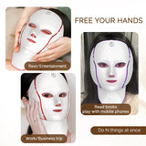 Face Neck Beauty Mask 7 Colors Light LED Mask Photon Red Light Facial Skin Care Repair Skin Anti Aging Wrinkle Skin Tightening
