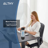 ALTHY Hydrogen Water Generator Bottle Cup DuPont SPE+PEM Dual Chamber,40 Times Working/ Single charged ,H2 Inhalation Device
