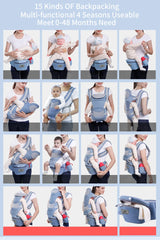 Ergonomic Baby Carrier with Hip Seat | 6-in-1, Breathable