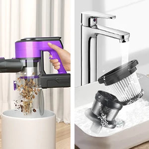 Poweart V870 Cordless Vacuum Cleaner 30KPa 8-in-1 Stick Vacuum up to 45min Runtime for Hardwood Floor Pet Hair Home Car Cleaning