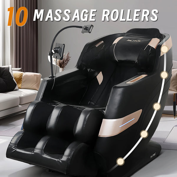 Massage Chair Recliner, Full Body Zero Gravity Massage Chair with Heating, Bluetooth Speaker, Airbags, Phone Stand, Foot Roller