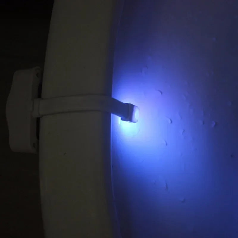 Blue led for toilet