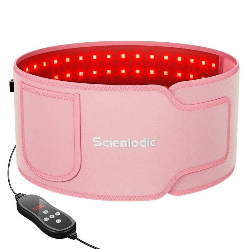 100 LED Fat Loss Belt Red Light Therapy For Body Health Care Infrared Lamp Back Pain Relief Waist Heating Belt Massage Machine