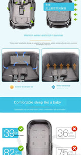 Baby stroller 3 in 1 stroller folding two-sided child four seasons kinderwagen baby carriage  high landscape Newborn Travelling