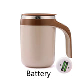 Portable Automatic Stirring Cup Mug Rechargeable Coffee Electric Stirring Stainless Steel Magnetic Rotating Blender Stirring Cup