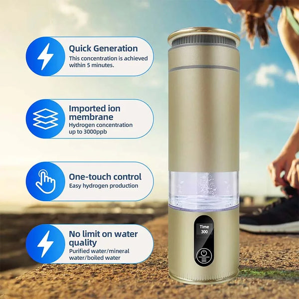 Hydrogen Alkaline Drink Water Filter Hydrogen Ionized Water Machine Bottle Hydrogen Generator Portable Water Ionizer Health Cup