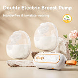 Wearable Breast Pump  Portable Low Noise Breastfeeding Pump with 4 Modes 15 Levels Double Electric Breast Milk Pump