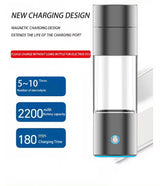 Spe Hydrogen Water Bottle PEM Technology 300ML 5/10 MIN Electrolysis Mode H2 Water Ionizer Generator