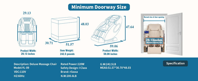 APP Control 4D SL-Track Massage Chair – Full Body Shiatsu Recliner with Zero Gravity, Yoga Stretch & Foot Roller