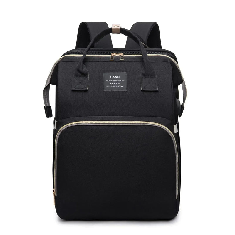 Diaper Backpack with Foldable Crib | Large Capacity