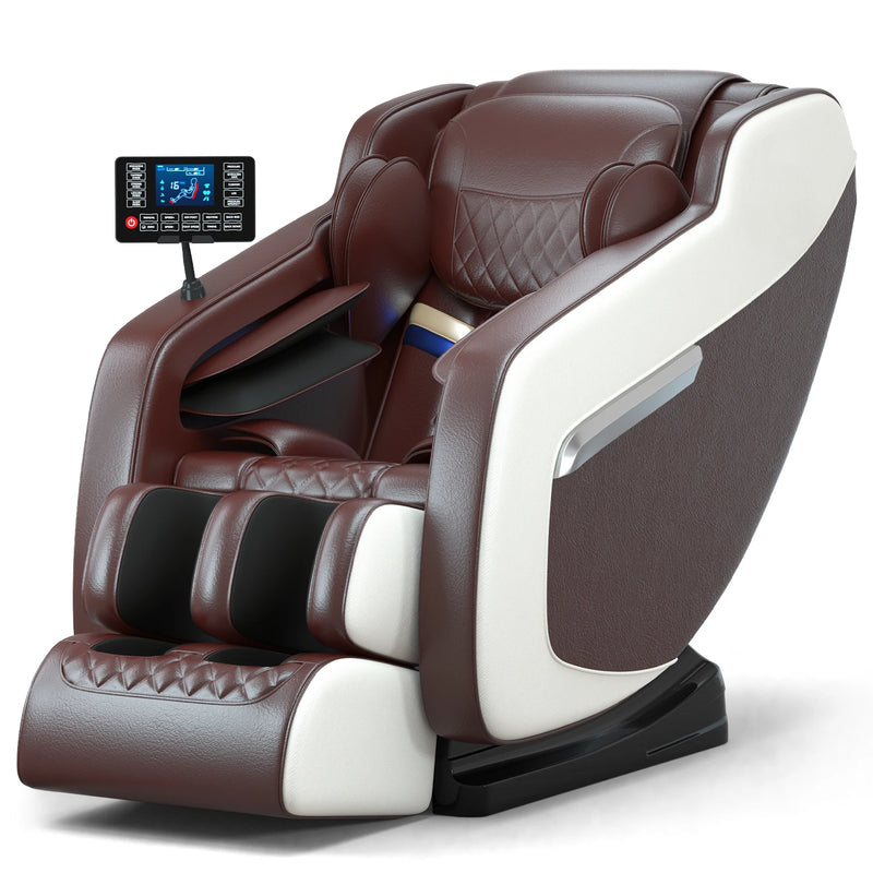 4D Zero Gravity Full Body Massage Chair with Heat, Airbags, Bluetooth Music & Shiatsu Recline