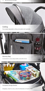 Baby stroller 3 in 1 stroller folding two-sided child four seasons kinderwagen baby carriage  high landscape Newborn Travelling