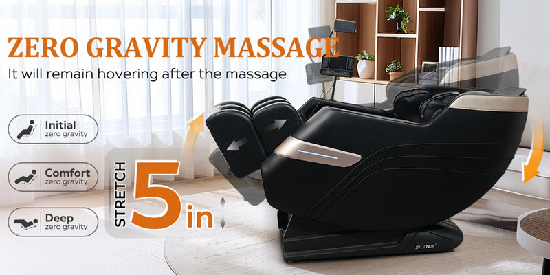Full Body Zero Gravity Massage Chair Recliner with Heat, Bluetooth Speakers, Airbags & Foot Rollers