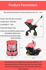 Baby Stroller Multifunctional Car Seat 3 in 1 For Newborn Prams Infant Buggy Safety Cart Carriage