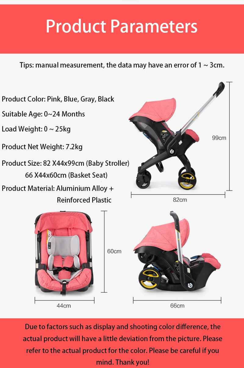 Baby Stroller Multifunctional Car Seat 3 in 1 For Newborn Prams Infant Buggy Safety Cart Carriage