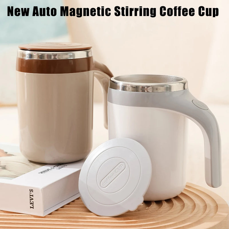 Portable Automatic Stirring Cup Mug Rechargeable Coffee Electric Stirring Stainless Steel Magnetic Rotating Blender Stirring Cup