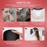 7 Colors LED Face Neck Mask Rechargeable LED Photon Beauty Mask Machine Facial Lifting Skin Care Tool
