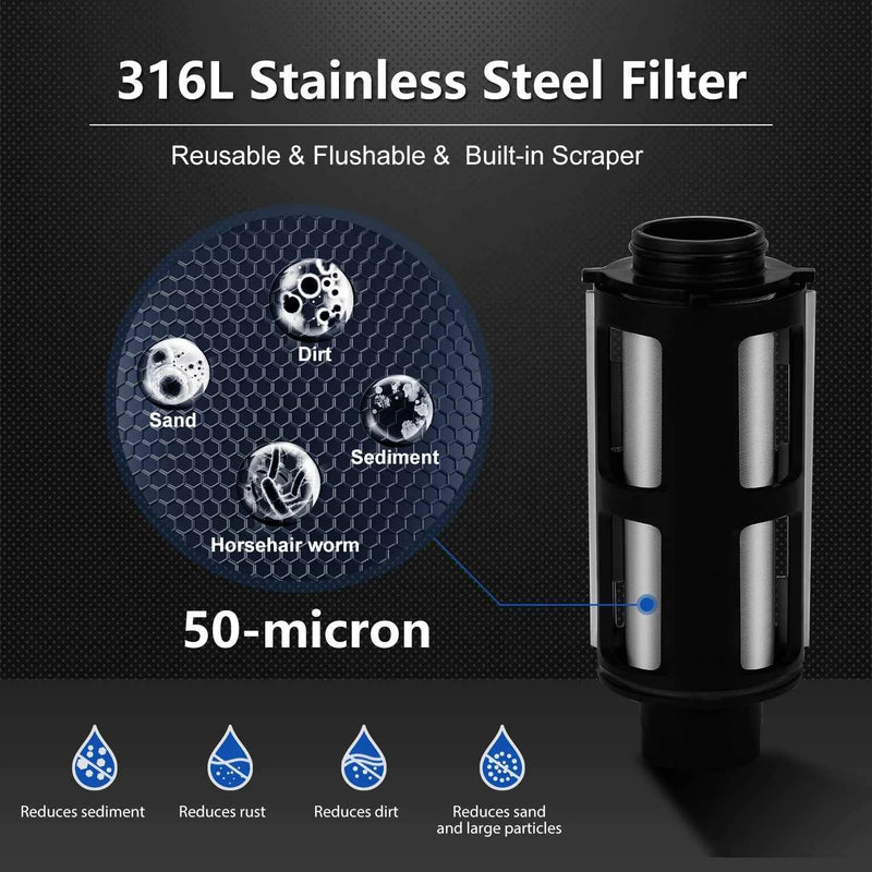 Althy Filter ALTHY Pre filter Whole House Spin Down Sediment Water Filter Central ...