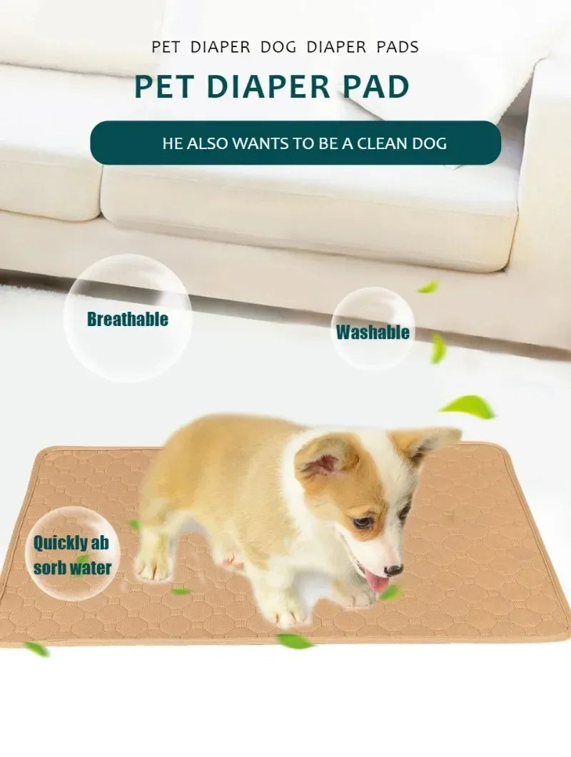 Dog Pee Pad Blanket – Reusable, Washable, Waterproof Pet Bed Mat