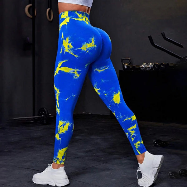 26 Colors Tie-dye High Elastic Yoga Leggings 2025 Women High Waist Fitness Outfits for Women Sports Gym Athletic Jogging Workout