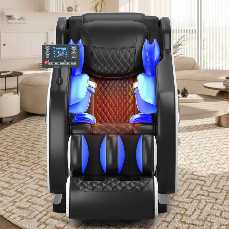 4D Zero Gravity Full Body Massage Chair with Heat, Airbags, Bluetooth Music & Shiatsu Recline