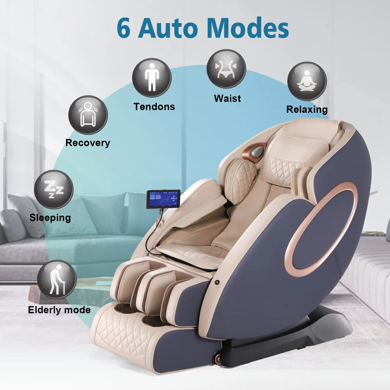 APP Control 4D SL-Track Massage Chair – Full Body Shiatsu Recliner with Zero Gravity, Yoga Stretch & Foot Roller